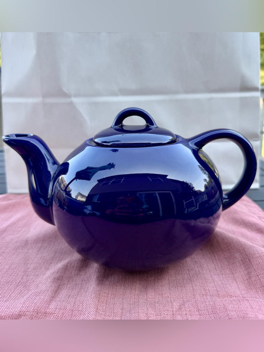Cobalt Blue Ceramic Teapot
